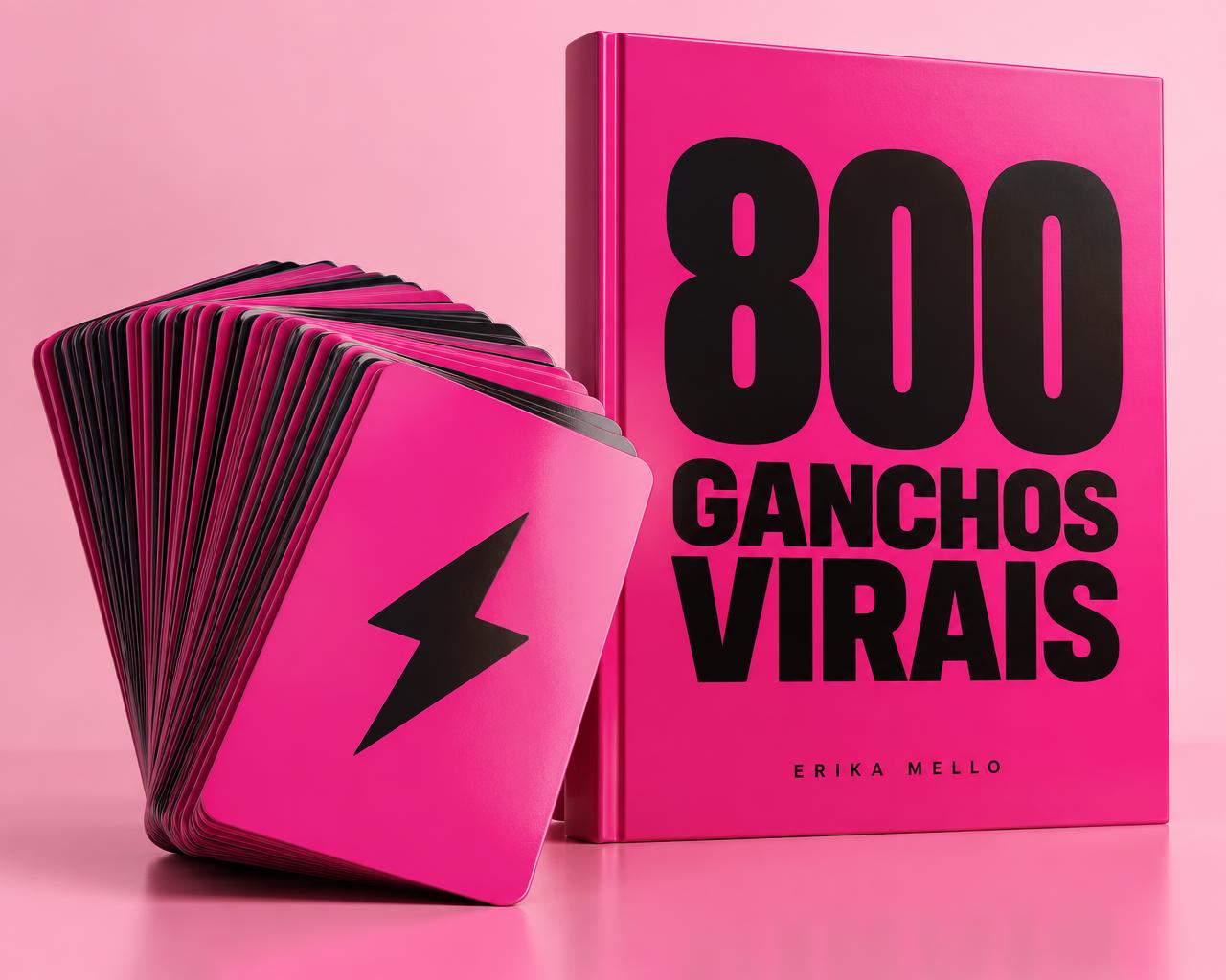 Mockup do curso 800 Ganchos Virais Prontos para o Instagram